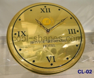 reception clock hotel clock brass engraved customized, clock Saudi arabia