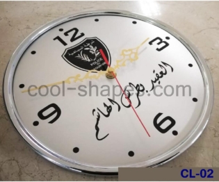 reception clock hotel clock brass engraved customized, wall clock KSA
