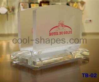 customized table numbers restaurants hotels Plexiglas napkin holder, hotel KSA