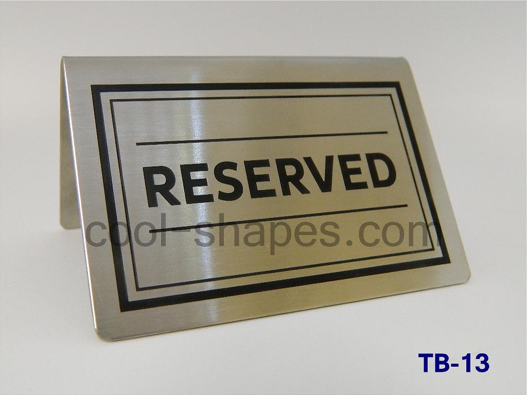 stainless steel sign engraved sign reserved sign KSA