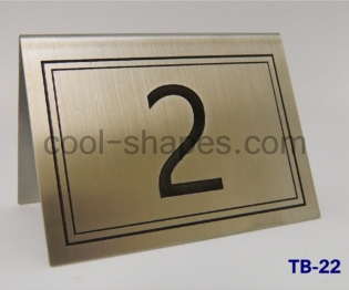 customized table number restaurant stainless steel engraved