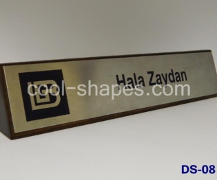 stainless steel desk sign customized, stainless KSA, desk sign saudi arabia
