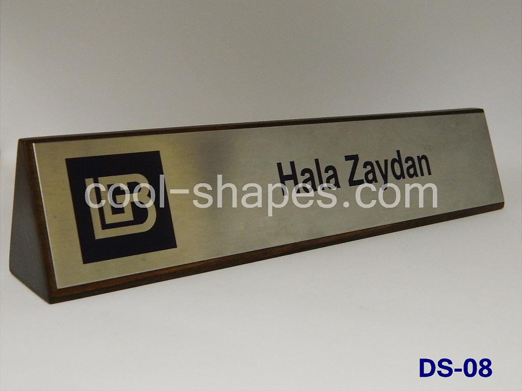 stainless steel desk sign customized, stainless KSA, desk sign saudi arabia