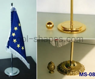 flag stand silver plated gold plated, flag stand SAUDI ARABIA