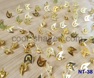 gold plated cut to shape pins, customized badges, SAUDI ARABIA pins