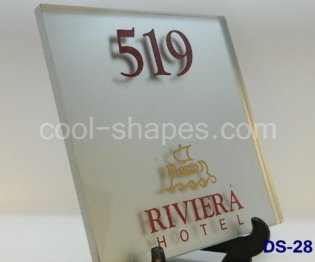 RIVIERA door sign door number customized acrylic number sign
