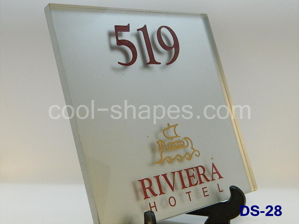 RIVIERA door sign door number customized acrylic number sign
